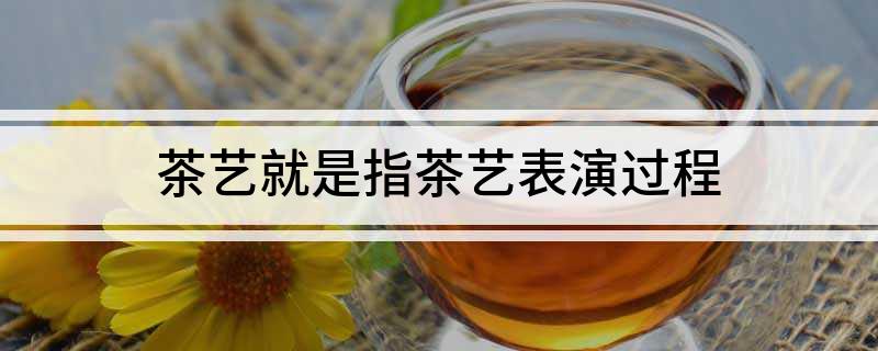 茶艺就是指茶艺表演过程(图1)